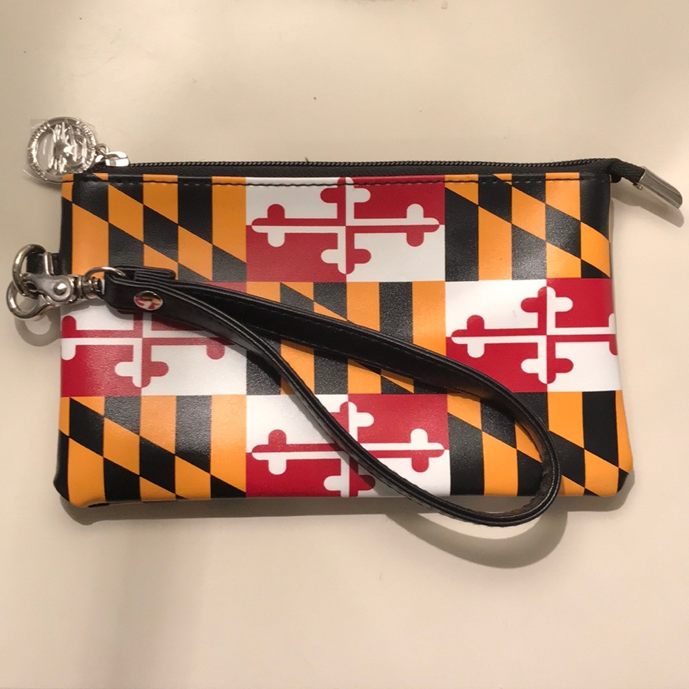 Route One Apparel Maryland flag wristlet